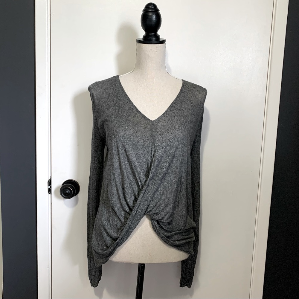 Only Top Small V Neck Long Sleeved See Through